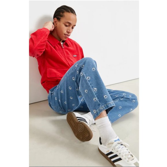 Bdg Embroidered Denim Beach Pant Smiley 